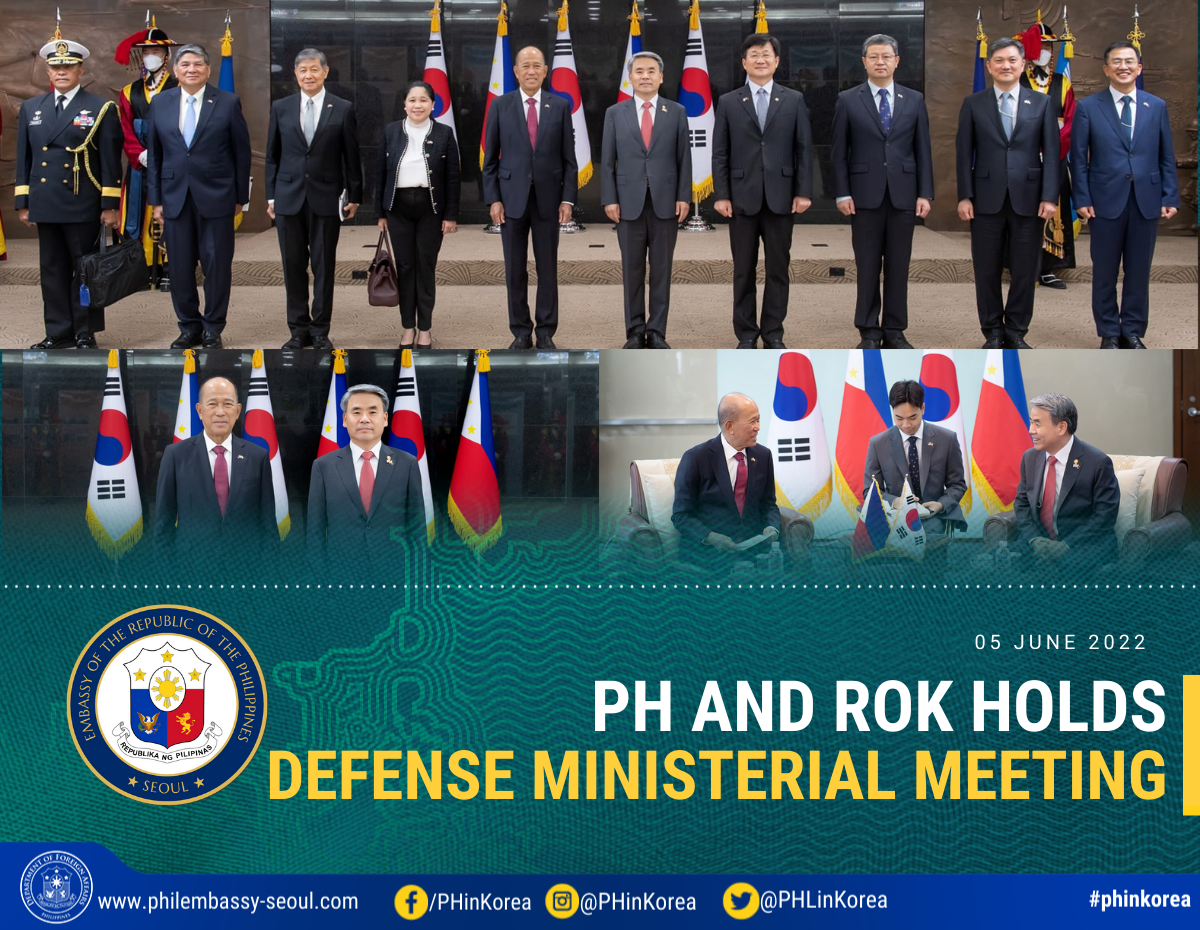 PR MTD 60 2022 PH ROK holds defense ministerial meeting