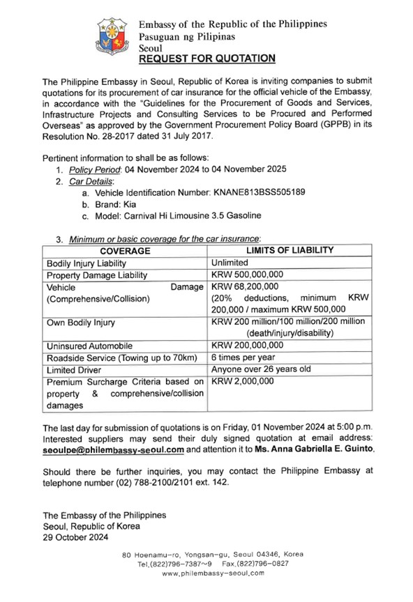 RFQ and TOR CarInsurance29Oct