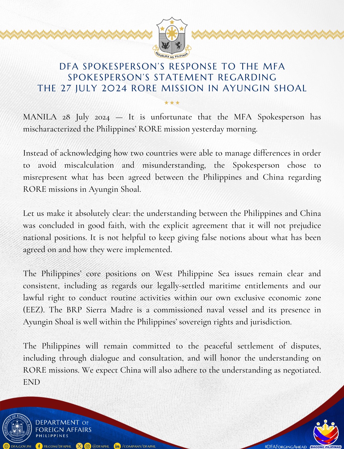 DFAStatement28July