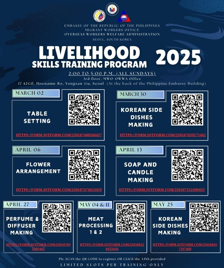 2025 LIVELIHOOD SKILLS TRAININGS Poster