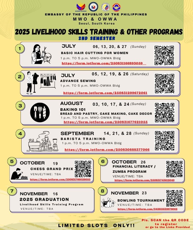FINAL 2025 2nd Sem Trainings Activities OWWA