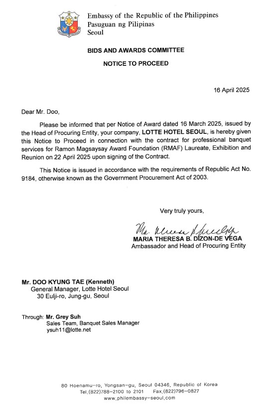 NTP Professional Banquet Services for RMAF 16 apr