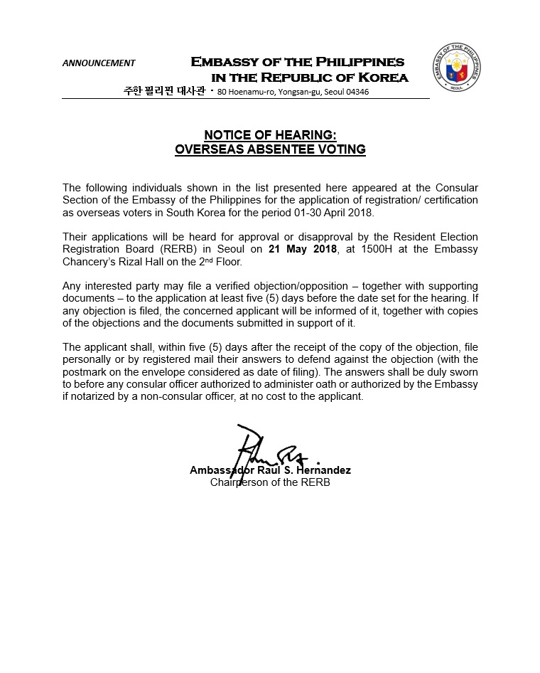 Notice of Hearing 8